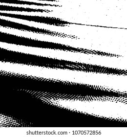 Abstract grunge grid stripe halftone background pattern. Black and white line vector illustration
