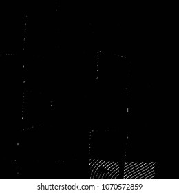Abstract grunge grid stripe halftone background pattern. Black and white line vector illustration
