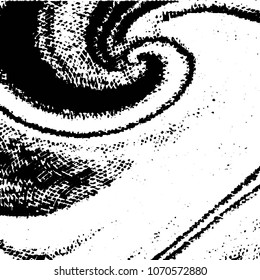 Abstract grunge grid stripe halftone background pattern. Black and white line vector illustration
