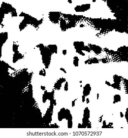 Abstract grunge grid stripe halftone background pattern. Black and white line vector illustration
