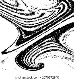 Abstract grunge grid stripe halftone background pattern. Black and white line vector illustration
