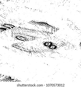 Abstract grunge grid stripe halftone background pattern. Black and white line vector illustration
