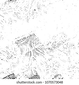 Abstract grunge grid stripe halftone background pattern. Black and white line vector illustration
