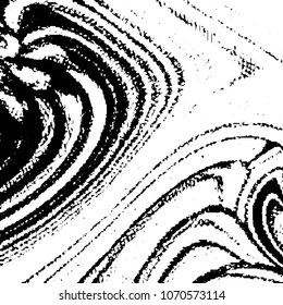 Abstract grunge grid stripe halftone background pattern. Black and white line vector illustration
