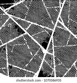 Abstract grunge grid stripe halftone background pattern. Black and white line vector illustration
