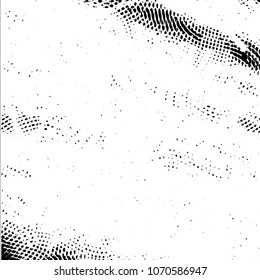 Abstract grunge grid stripe halftone background pattern. Black and white line vector illustration
