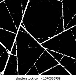 Abstract grunge grid stripe halftone background pattern. Black and white line vector illustration
