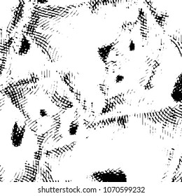 Abstract grunge grid stripe halftone background pattern. Black and white line vector illustration
