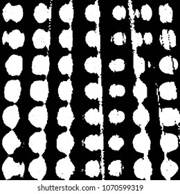 Abstract grunge grid stripe halftone background pattern. Black and white line vector illustration
