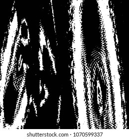 Abstract grunge grid stripe halftone background pattern. Black and white line vector illustration
