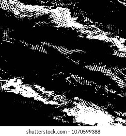 Abstract grunge grid stripe halftone background pattern. Black and white line vector illustration
