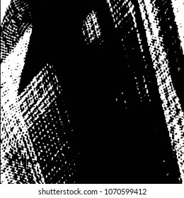 Abstract grunge grid stripe halftone background pattern. Black and white line vector illustration
