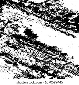 Abstract grunge grid stripe halftone background pattern. Black and white line vector illustration
