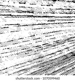 Abstract grunge grid stripe halftone background pattern. Black and white line vector illustration
