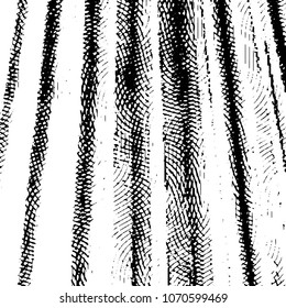 Abstract grunge grid stripe halftone background pattern. Black and white line vector illustration
