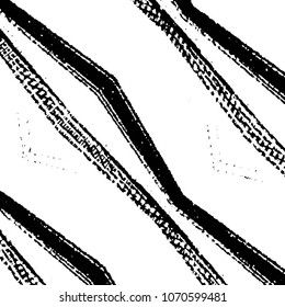 Abstract grunge grid stripe halftone background pattern. Black and white line vector illustration
