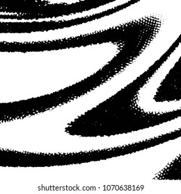 Abstract grunge grid stripe halftone background pattern. Black and white line vector illustration
