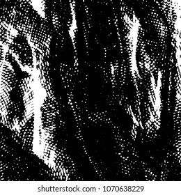 Abstract grunge grid stripe halftone background pattern. Black and white line vector illustration

