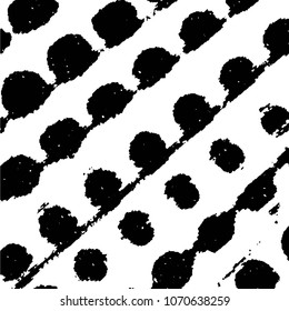 Abstract grunge grid stripe halftone background pattern. Black and white line vector illustration

