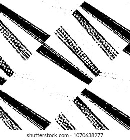 Abstract grunge grid stripe halftone background pattern. Black and white line vector illustration
