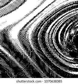 Abstract grunge grid stripe halftone background pattern. Black and white line vector illustration
