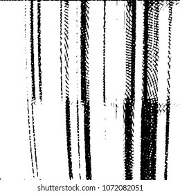 Abstract grunge grid stripe halftone background pattern. Black and white line vector illustration
