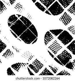 Abstract grunge grid stripe halftone background pattern. Black and white line vector illustration
