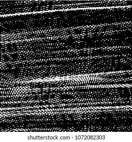 Abstract grunge grid stripe halftone background pattern. Black and white line vector illustration
