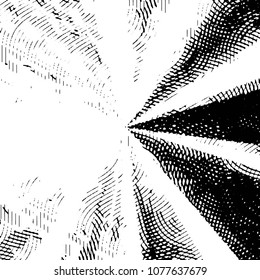 Abstract grunge grid stripe halftone background pattern. Black and white line vector illustration
