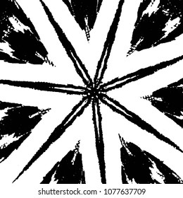 Abstract grunge grid stripe halftone background pattern. Black and white line vector illustration
