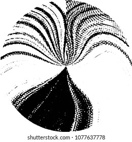 Abstract grunge grid stripe halftone background pattern. Black and white line vector illustration

