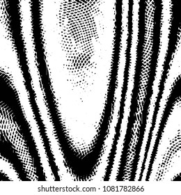 Abstract grunge grid stripe halftone background pattern. Black and white line vector illustration
