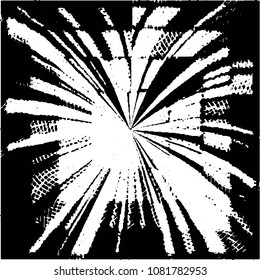 Abstract grunge grid stripe halftone background pattern. Black and white line vector illustration
