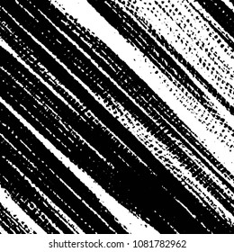 Abstract grunge grid stripe halftone background pattern. Black and white line vector illustration
