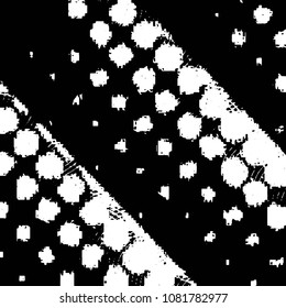 Abstract grunge grid stripe halftone background pattern. Black and white line vector illustration
