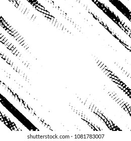 Abstract grunge grid stripe halftone background pattern. Black and white line vector illustration

