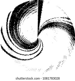 Abstract grunge grid stripe halftone background pattern. Black and white line vector illustration
