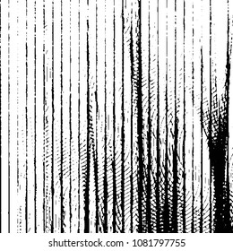 Abstract grunge grid stripe halftone background pattern. Black and white line vector illustration
