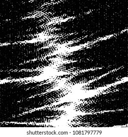 Abstract grunge grid stripe halftone background pattern. Black and white line vector illustration
