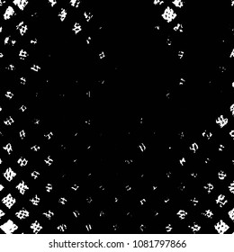 Abstract grunge grid stripe halftone background pattern. Black and white line vector illustration
