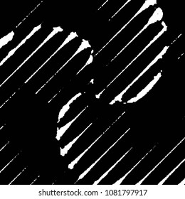 Abstract grunge grid stripe halftone background pattern. Black and white line vector illustration
