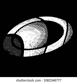 Abstract grunge grid stripe halftone background pattern. Black and white line vector illustration
