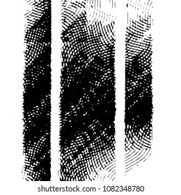 Abstract grunge grid stripe halftone background pattern. Black and white line vector illustration
