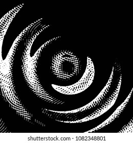 Abstract grunge grid stripe halftone background pattern. Black and white line vector illustration
