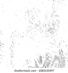 Abstract grunge grid stripe halftone background pattern. Black and white line vector illustration
