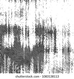 Abstract grunge grid stripe halftone background pattern. Black and white line vector illustration
