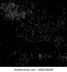 Abstract grunge grid stripe halftone background pattern. Black and white line vector illustration
