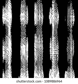 Abstract grunge grid stripe halftone background pattern. Black and white line vector illustration

