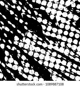 Abstract grunge grid stripe halftone background pattern. Black and white line vector illustration
