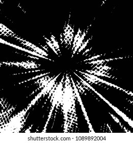 Abstract grunge grid stripe halftone background pattern. Black and white line vector illustration
